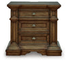 Frantanna - Three Drawer Night Stand - Brown