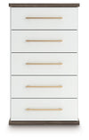 Kendanport - Five Drawer Chest - Brown / White