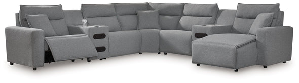 ModMax II - Salt And Pepper - Reclining Sectional