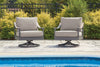 Ocean Beach - Swivel Lounge With Cushion - Gray