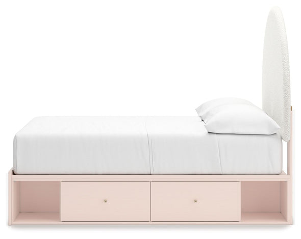 Wistenpine - Upholstered Panel Bed With Storage