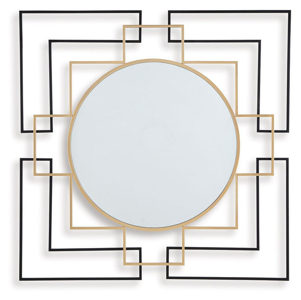 Oceanal - Accent Mirror - Black / Gold Finish