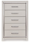 Zyniden - Silver - Five Drawer Chest