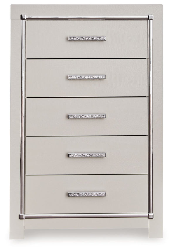 Zyniden - Silver - Five Drawer Chest