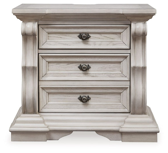 Bruchandi - Three Drawer Night Stand - Antique White