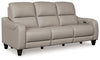 Mercomatic - Gray - Power Reclining Sofa With Adj Headrest