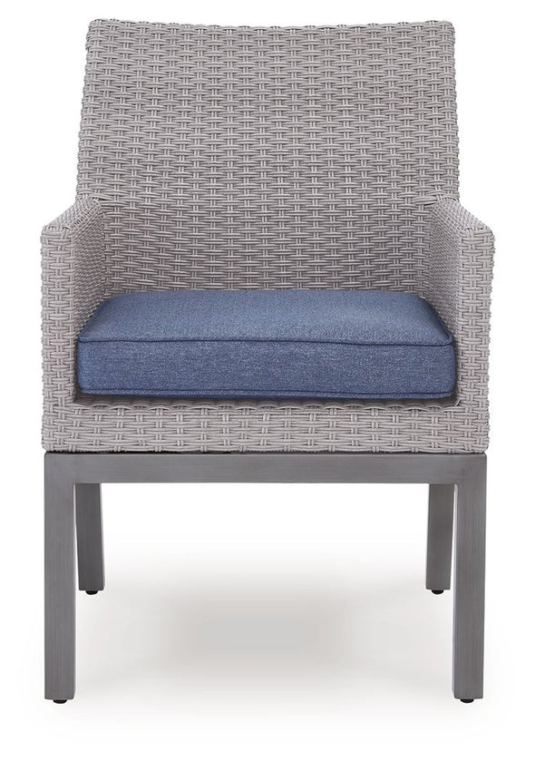 Half Moon Beach - Arm Chair With Cushion (Set of 2) - Blue / Gray