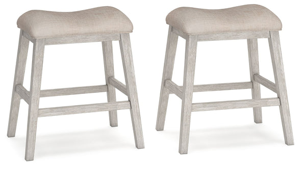 Skempton - Upholstered Stool (Set of 2) - White