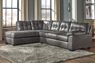 Fallston - Slate - Left Arm Facing Chaise 2 Pc Sectional