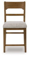 Cabalynn - Upholstered Barstool (Set of 2) - Oatmeal / Light Brown