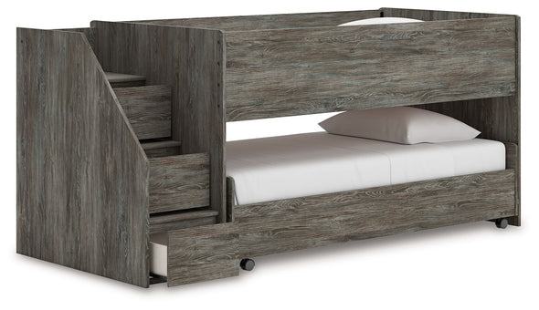 Frandern - Twin Over Twin Loft Bed - Gray