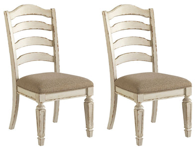 Realyn - Dining UPH Side Chair (Set of 2) - Ladderback - Chipped White