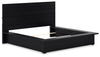Londer - King Panel Bed - Black
