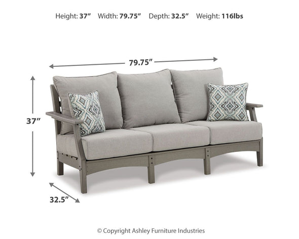Visola - Sofa with Cushion - Gray