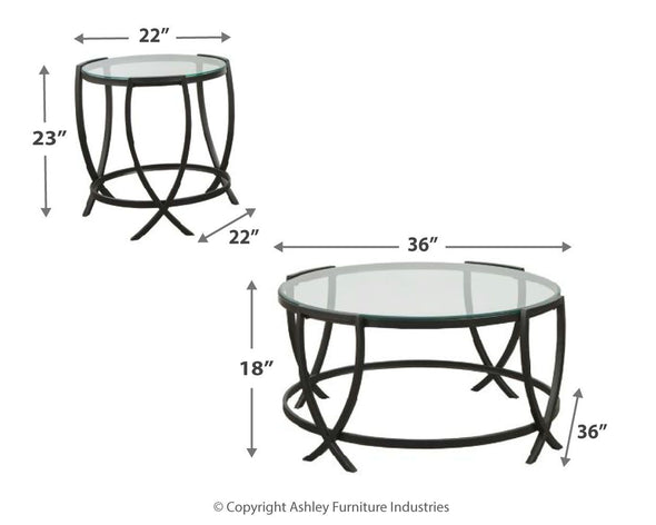 Tarrin - Black - Occasional Table Set (Set of 3)