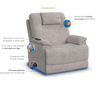 Zecliner Model 2+ Umber Fabric Power Lift Recliner with Power Headrest, Lumbar, Heat & Massage