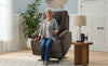 Zecliner Model 2+ Umber Fabric Power Lift Recliner with Power Headrest, Lumbar, Heat & Massage