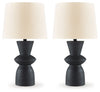 Scarbot - Distressed Black - Paper Table Lamp (Set of 2)