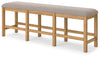 Havonplane - Brown - Xl Counter Height Upholstered Dining Bench