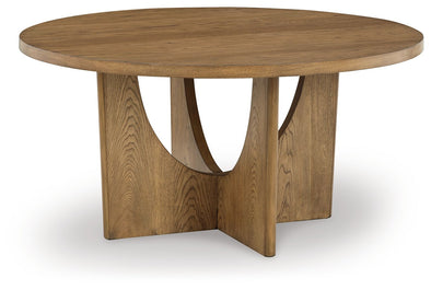 Dakmore - Brown - Round Dining Room Table