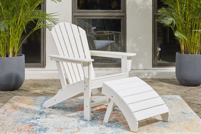 Sundown Treasure - White - 2 Pc. - Adirondack Chair And Ottoman