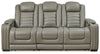 Backtrack - Gray - Pwr Rec Sofa With Adj Headrest