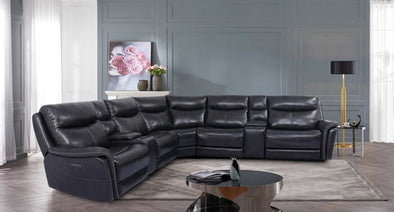 Aviator- 7 Pc Top Grain Leather Sectional