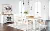 Ashbryn - White / Natural - 7 Pc. - Dining Table, 4 Side Chairs, Double Dining Chair, Server