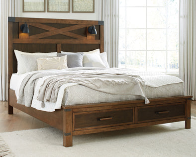 Wyattfield - Panel Bed With Storage