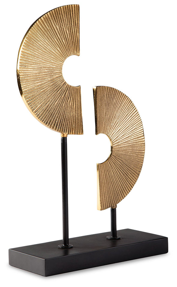 Berrnette - Gold Finish / Black - Sculpture