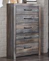 Drystan - Brown / Beige - Five Drawer Chest