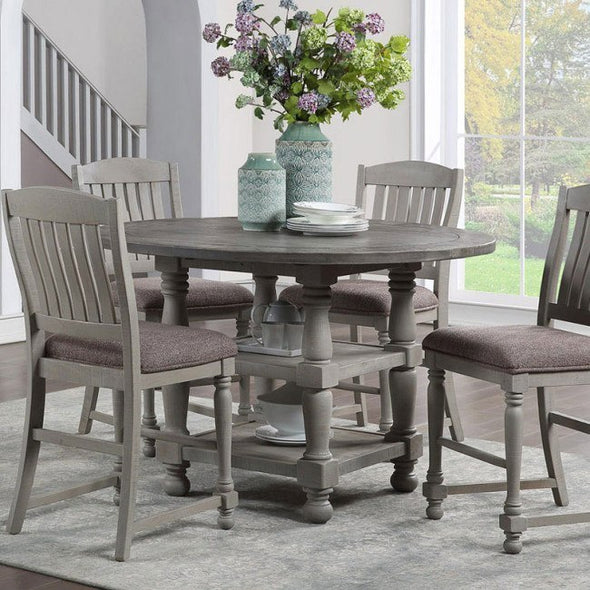 D00622 Distressed Gray Counter Dining Room set