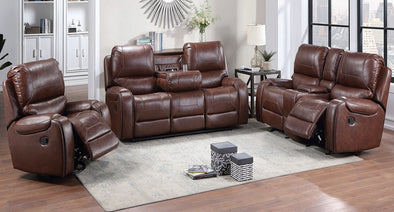 Keily Brown 2 PC Reclining Sofa and Loveseat