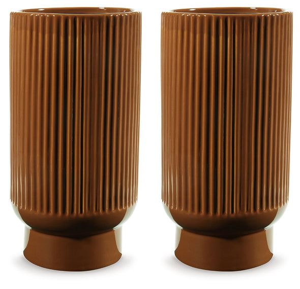 Avalyah - Burnt Umber - Vase (Set of 2) - 12"