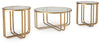 Milloton - Gold - Occasional Table Set (Set of 3)