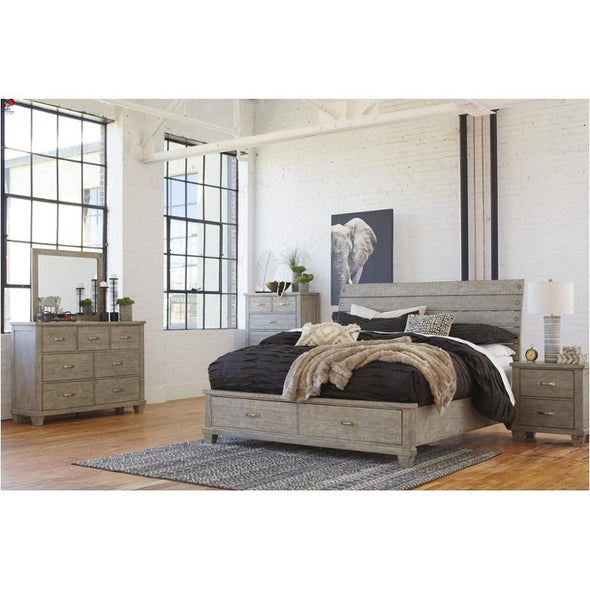 Naydell Rustic Gray - 5pc  Bedroom Set