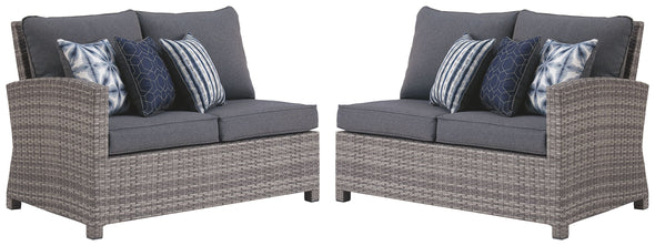 Salem - Gray - Raf / Laf Loveseat W/Cush (Set of 2)