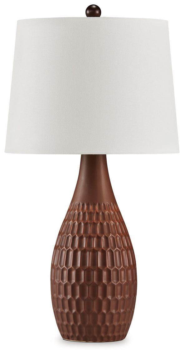 Cartford - Brown - Ceramic Table Lamp (Set of 2)