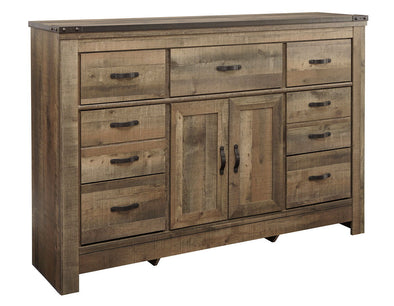 Trinell - Brown - Dresser with Fireplace Option