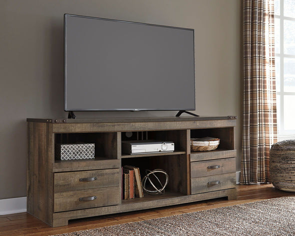 Trinell - Brown - LG TV Stand w/Fireplace Option