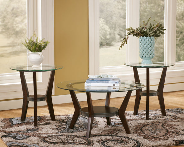 Fantell - Dark Brown - Occasional Table Set (3/CN)