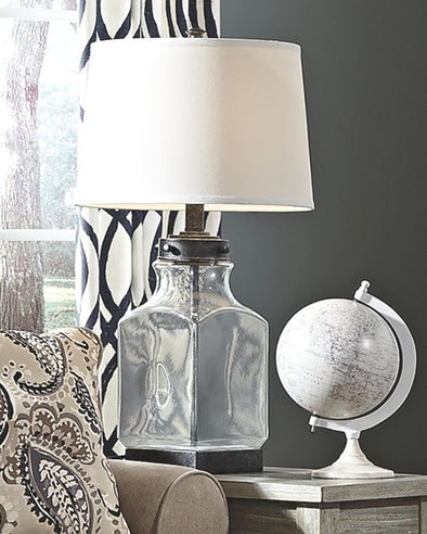 Sharolyn - Transparent/Silver Finish - Glass Table Lamp (1/CN)
