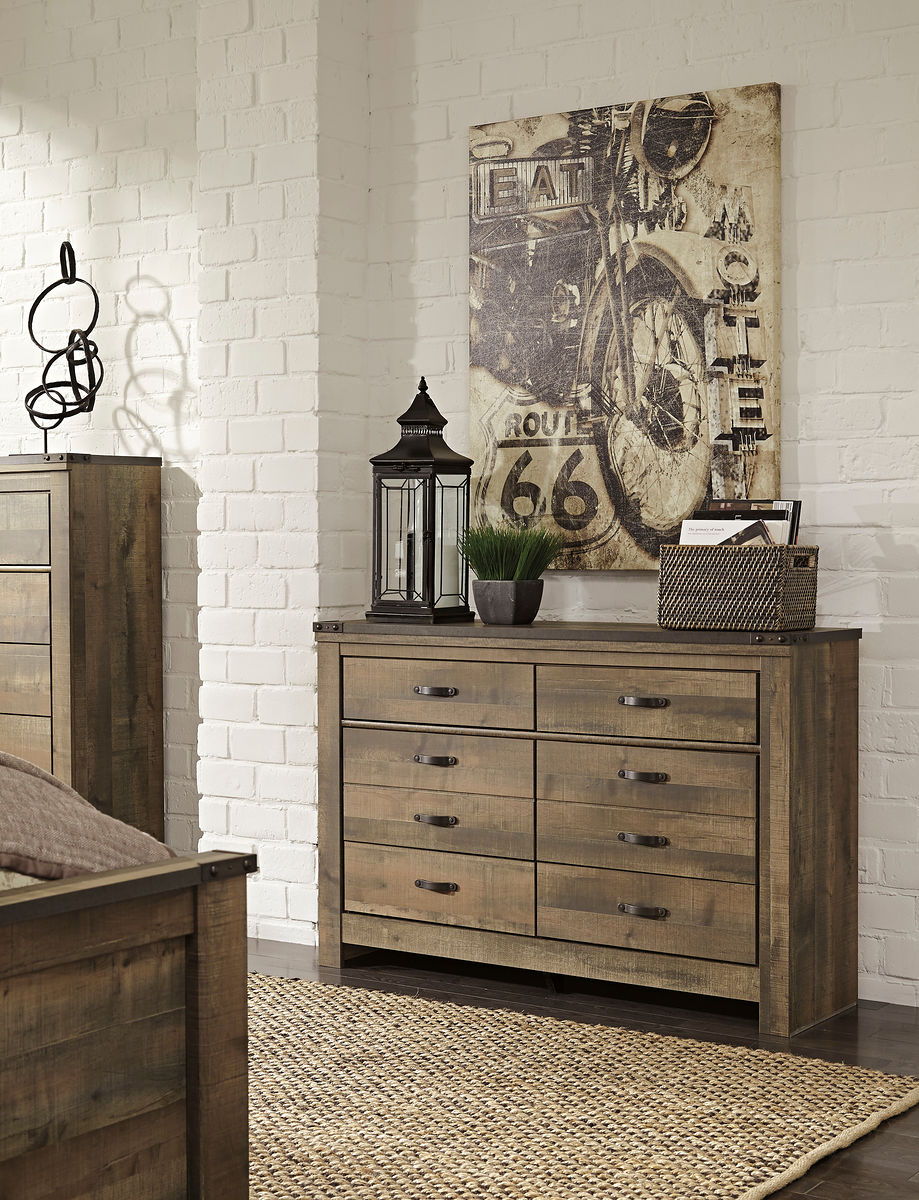 trinell brown dresser Amazon.com: Signature Design by Ashley Trinell Rustic 6 Drawer Dresser with Safety Stop for Bedroom, Dark Brown : Home & Kitchen