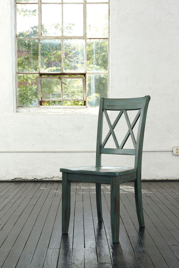 Mestler - Blue/Green - Dining Room Side Chair