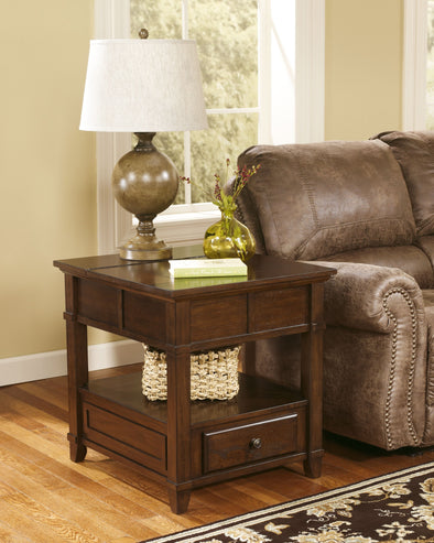 Gately - Medium Brown - Rectangular End Table